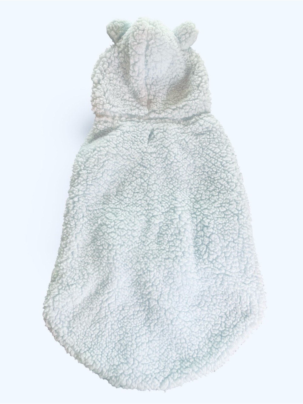 Plush Hooded Dog Coat - Soft White Sherpa Wrap
